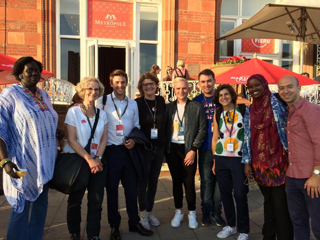 Sagal with fellow Labour campaigners at party conference