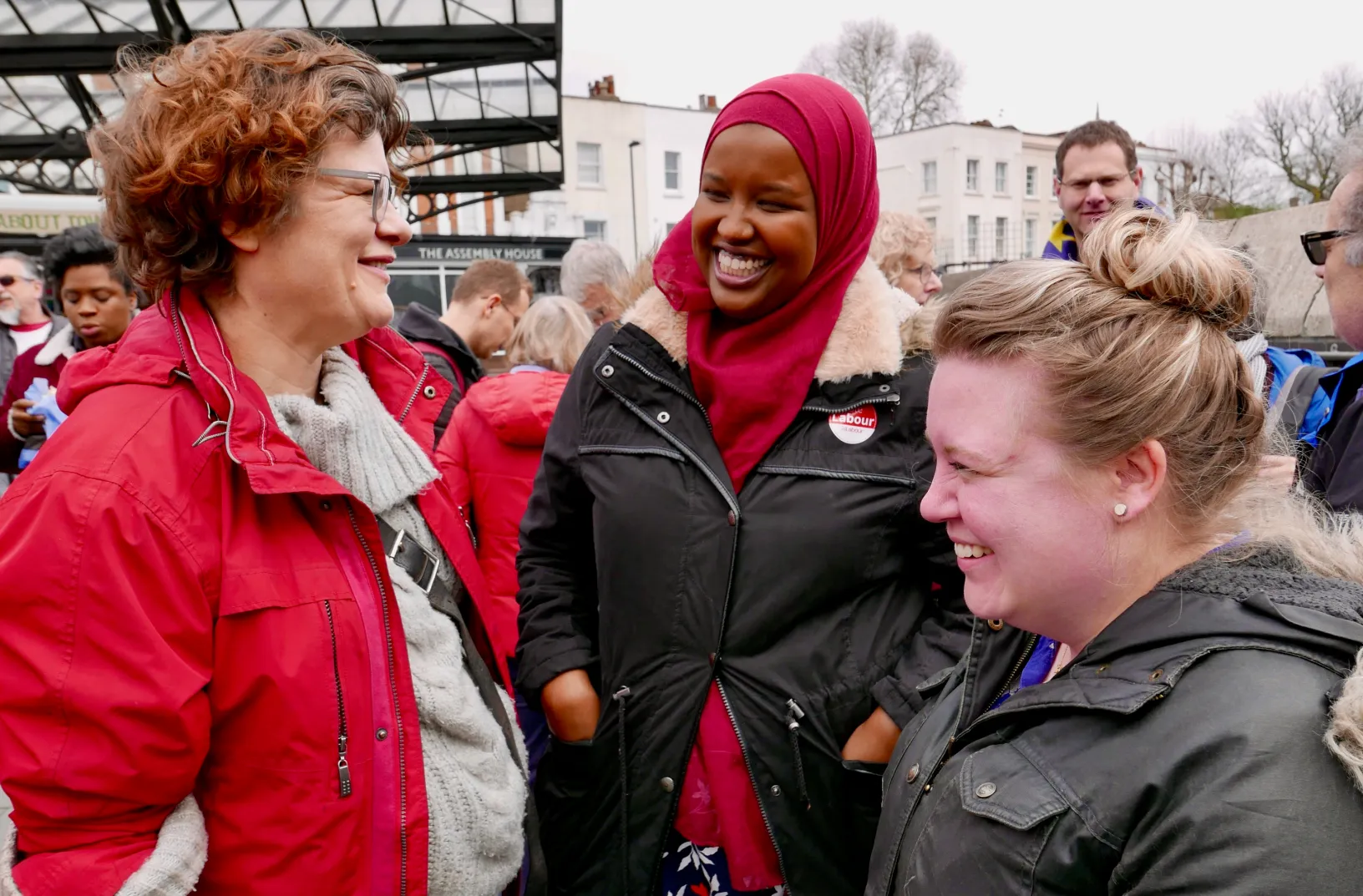 Sagal campaigning with fellow Labour members in Camden